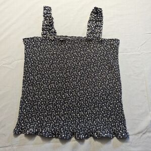 Floral, stretchy tank top